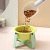 Iron Frame Protecting Dog Food Bowl High Footed Pet Bowl Feeder Embedded Pet Bowl  Neck Protection