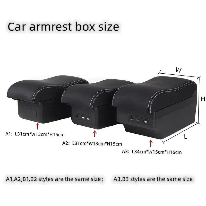 For Toyota Aygo BJ Armrest For Peugeot 107 Citroen C1 Interior Parts special Car Armrest Center Storage box with USB LED