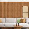 Imitation Wood Grain Wall Grille PVC Self-adhesive Waterproof And Moisture-proof Wall Stickers TV Background High-end Wallpaper