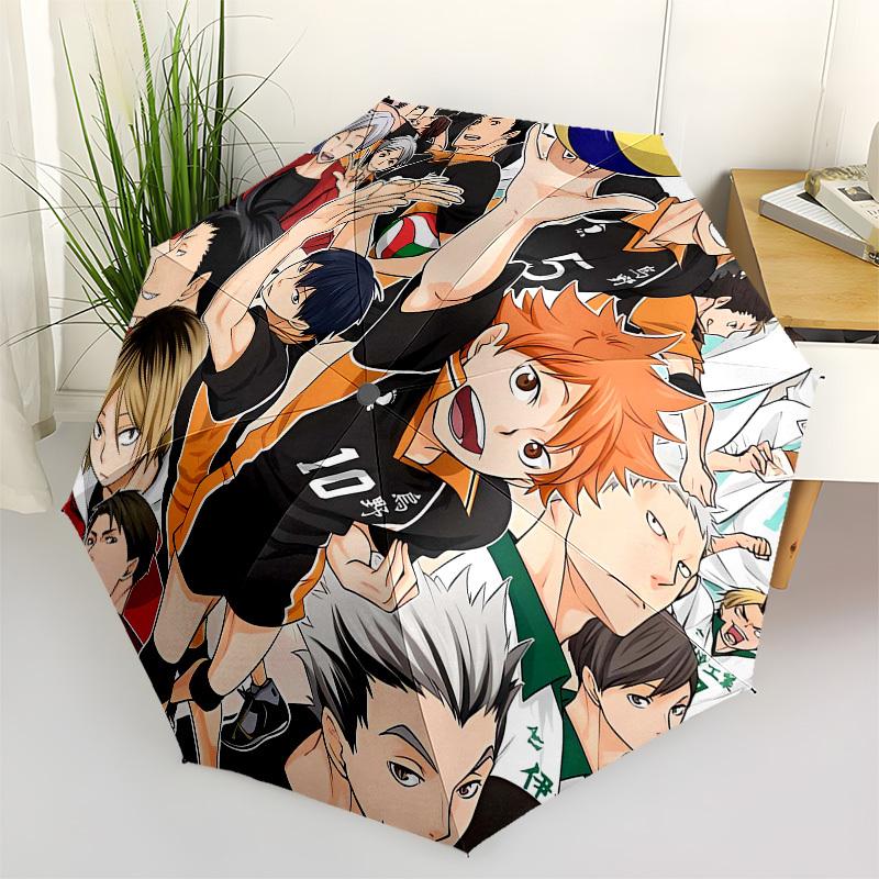 Haikyuu!! Volleyball- Automatic Opening and Closing, 8-rib Structure Portable Umbrella, Suitable for Men and Women in All Seasons - Perfect