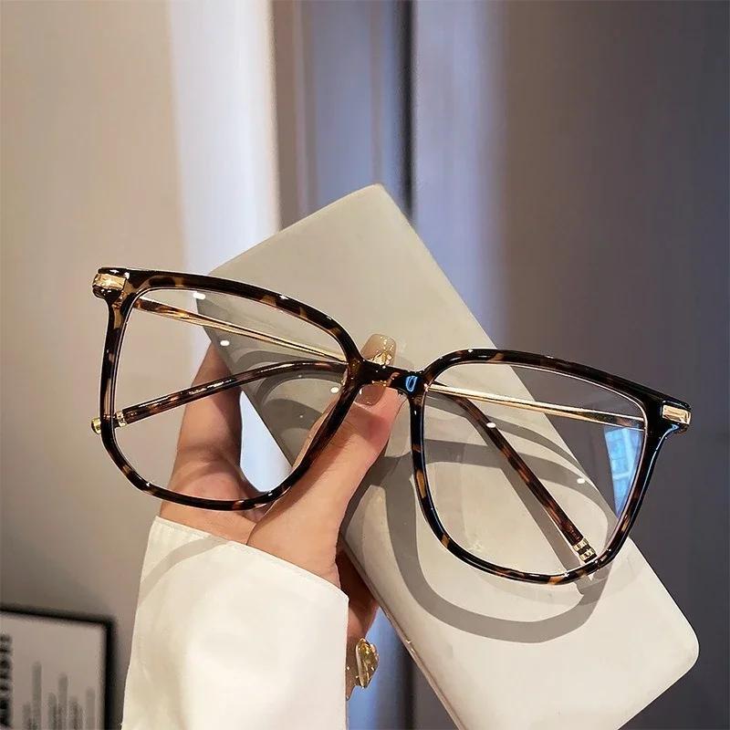Korean Style Myopia Glasses New Trendy Square Frame Anti Blue Light Near Sight Eyewear For Women Men Minus Sight Glasses +2.0