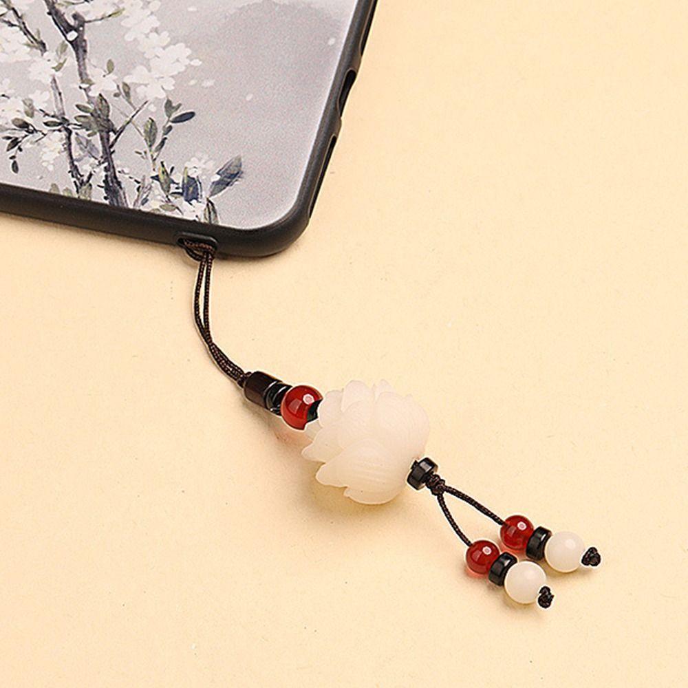 Car Accessories Unisex Key Chain Bodhi Key Chain Lotus Flower Pendant Mobile Phone Ring Key Ring