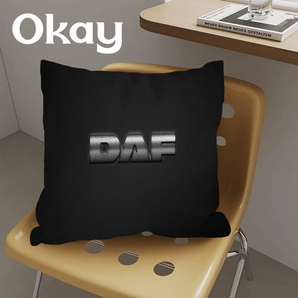 D-Daf Truck Logo Maple Design Cushion Cover Happy Autumn Harvest Decor Holiday Decorati Pillow Cover