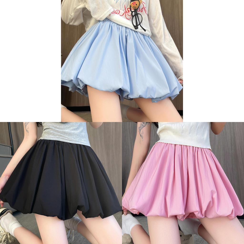 Floral Pattern Plus Size Short Skirt With Pleated Design For Summer Casual Wear