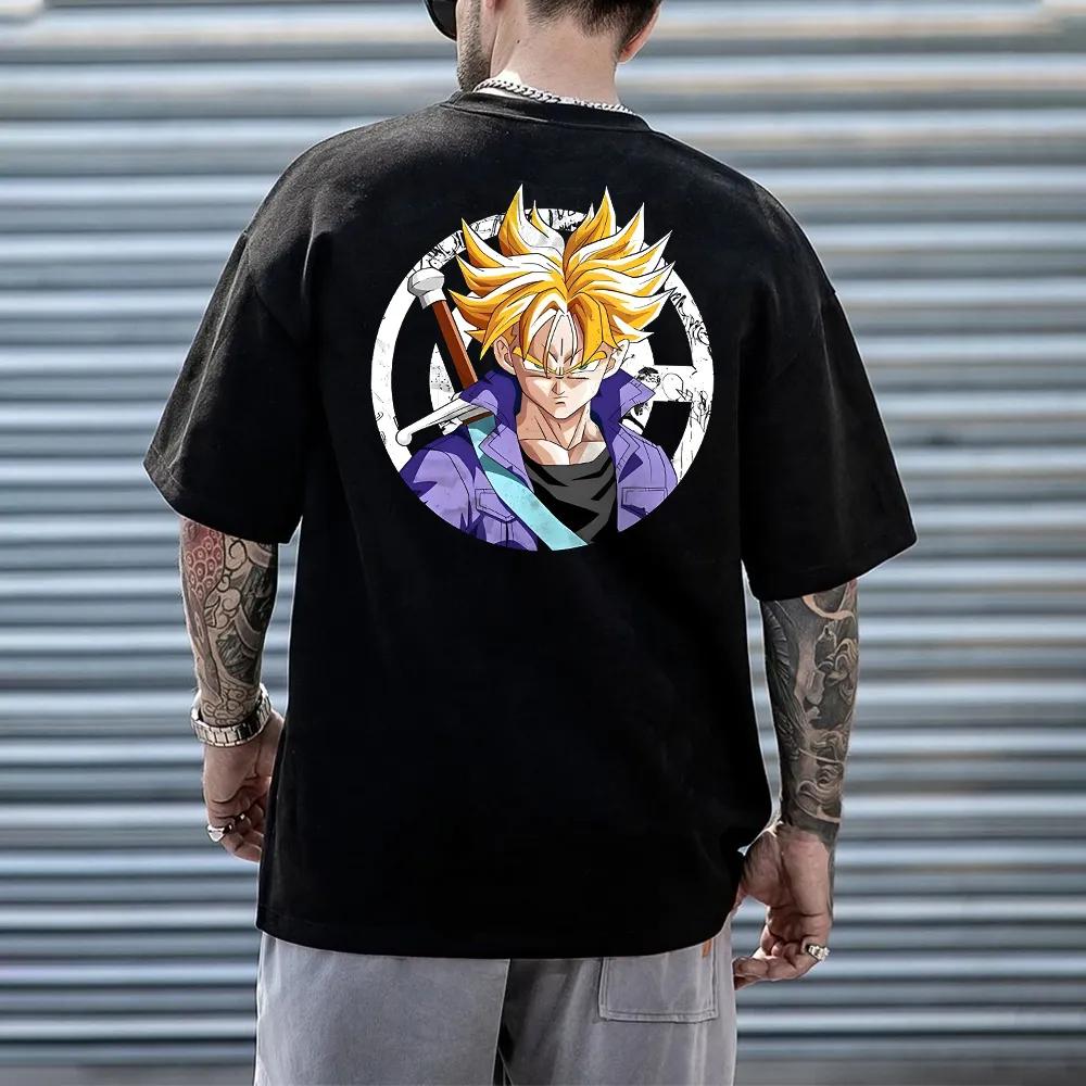 Новые футболки с принтом Goku из Dragon Ball, с коротким рукавом, Bandai, свободные, для мужчин и женщин, летние 2026, дышащие, спортивные, модные