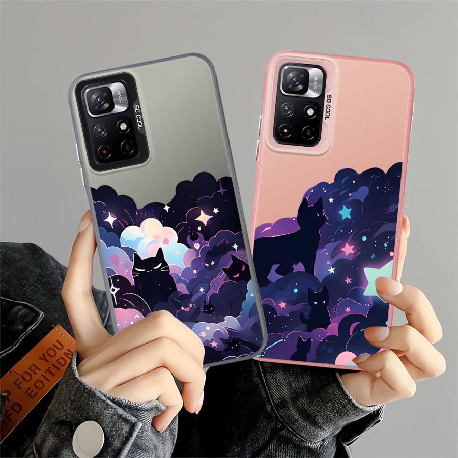 Милый Мультяшный Кот Чехол для Телефона для Xiaomi Poco C51 C50 X3 NFC X3 Pro C61 Мягкий Чехол