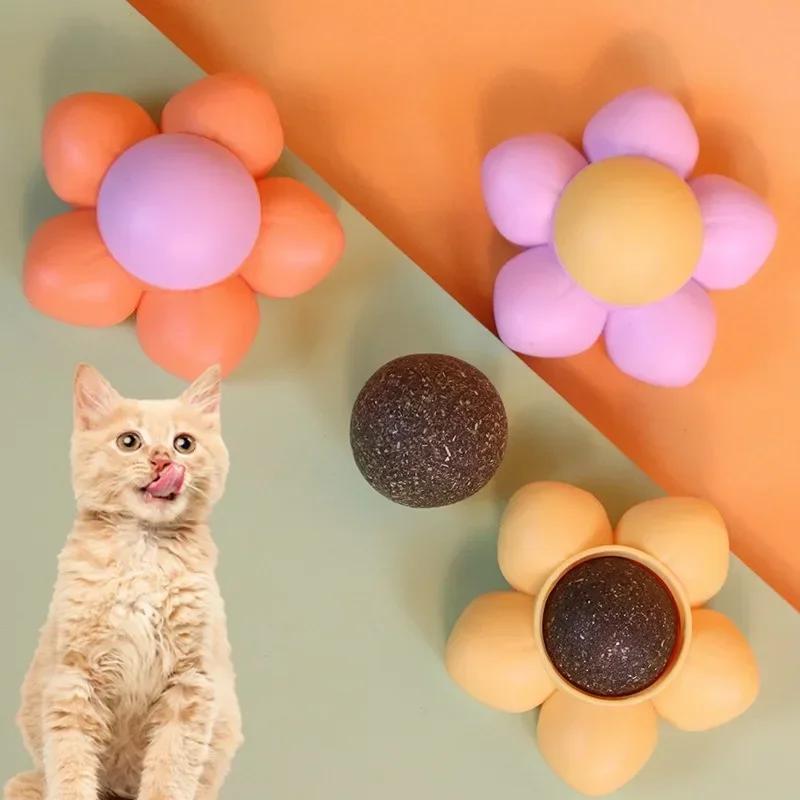Catnip Balls Cats Candy Snack Ball Lickable Catnip Cat Grass Cat Molar Chewing Cleaning Promote Digestion Funny Cat Training Toy