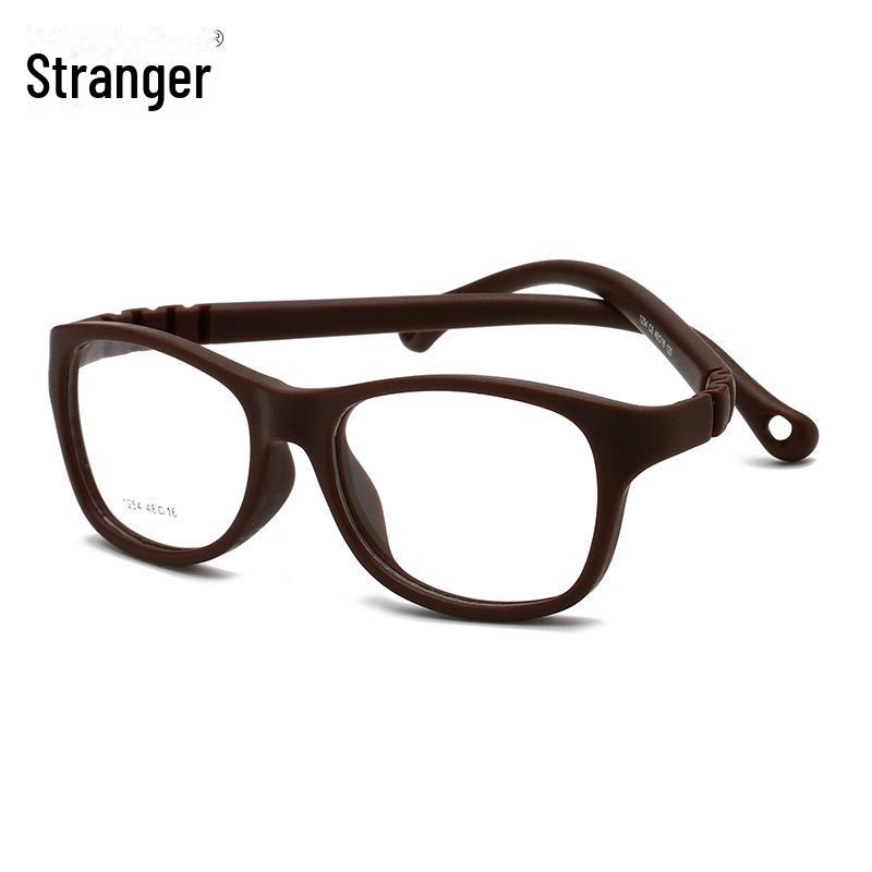 1254 Детская квадратная силиконовая безвинтовая оправа для очков для близорукости - без краски, европейский стандарт