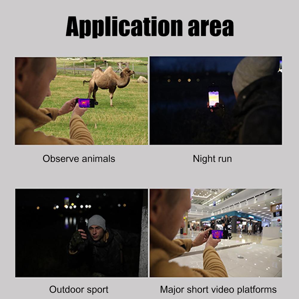 TIOP01 Мини Тепловизор Ночное Видение Внешнее Устройство Изображения Разрешение 32x32 Многоцветный Датчик Температуры Телефона