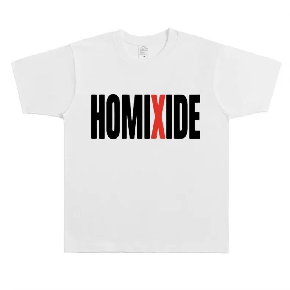 Футболка с графикой рэпера Homixide Gang, мерч Playboi Carti Opium, мужская/женская футболка в стиле хип-хоп оверсайз, мужские топы и футболки