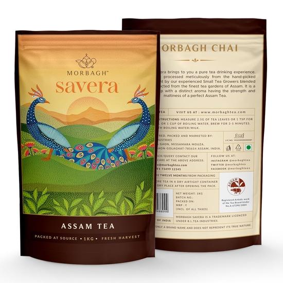Чай Morbagh Savera Assam - Лучший купаж Ассама (1 кг) | Крепкий и ароматный | Идеально подходит для утреннего чая