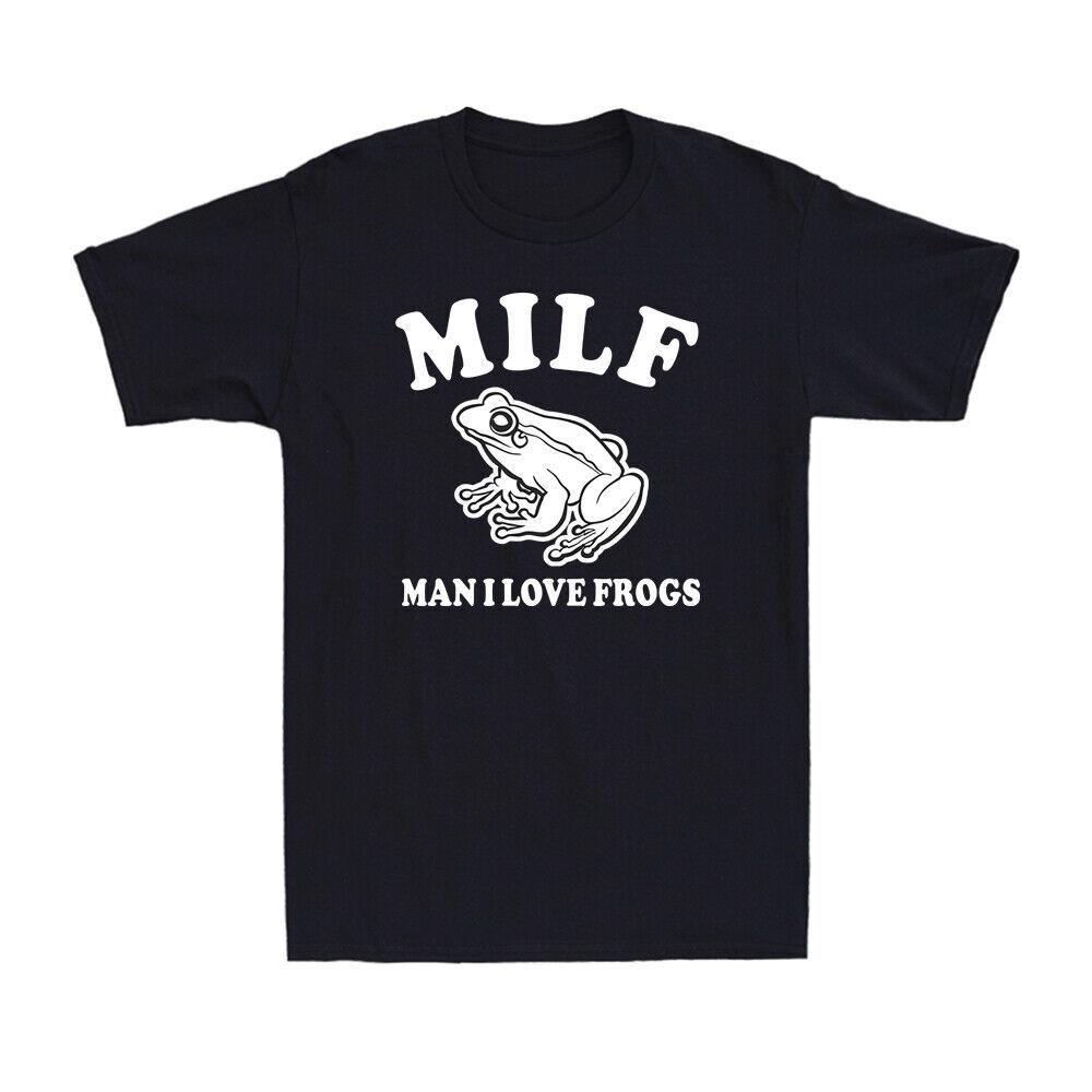 M.I.L.F Man I Love Frogs Funny Joke Sarcastic Frog Amphibian Lover Men's T-Shirt