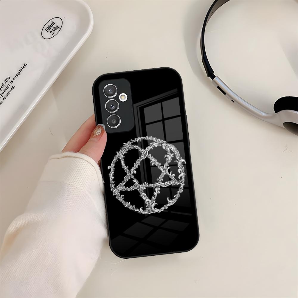Его Витиеватое Сердцеграмма Чехол для Телефона Стекло Для Samsung S24 S26 S23 S20 S25 S21 S22 Ultra Fe Plus A05 A06 A16 A26 A36 A56 Чехол