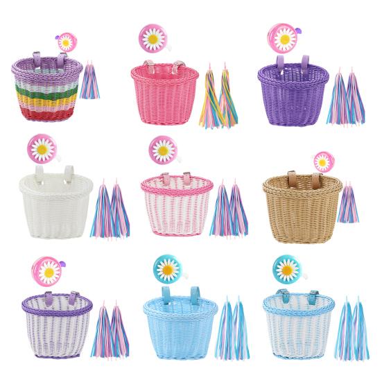 Передняя корзина для велосипеда с регулируемым ремнем, большой вместимостью, прочный несущий велосипедный руль