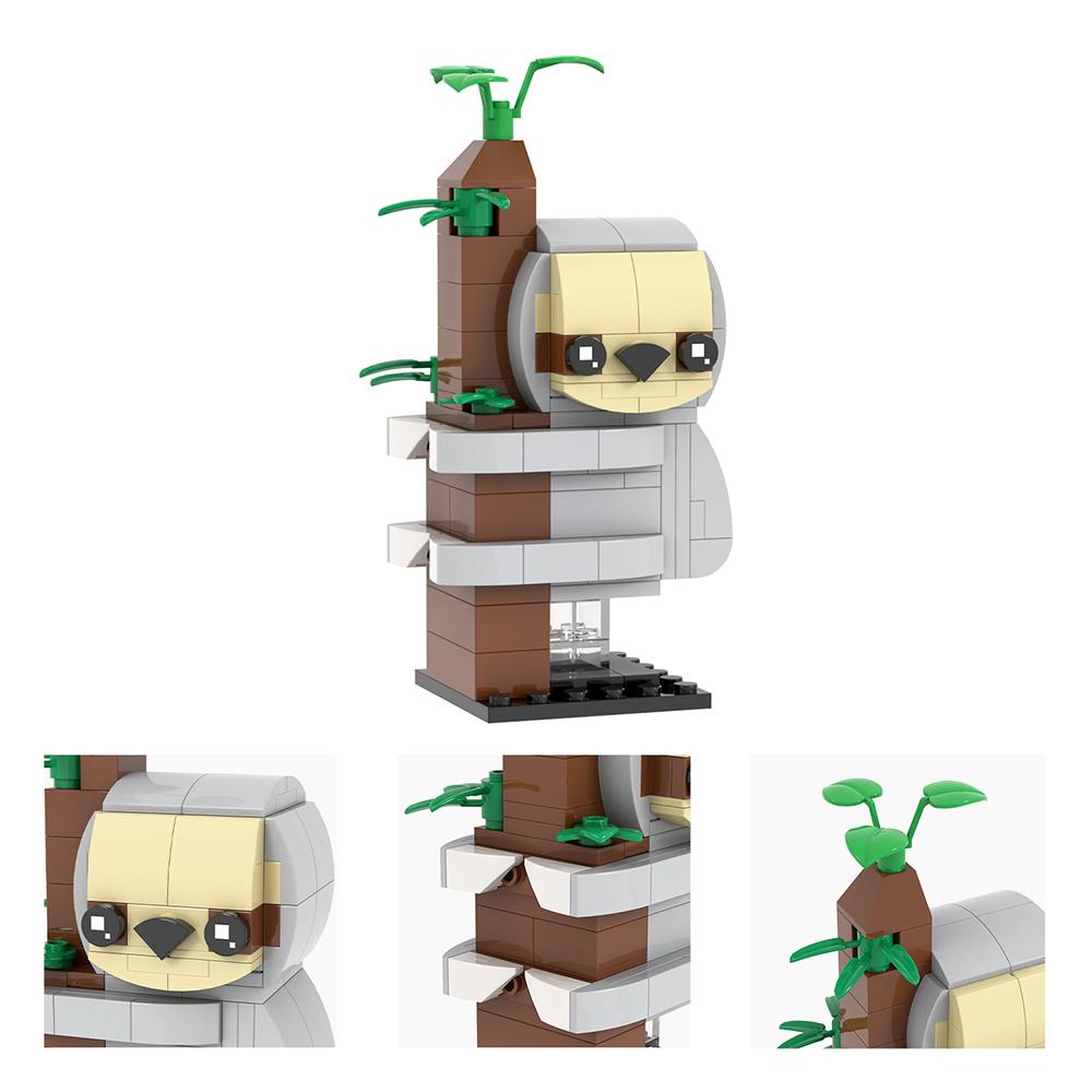 MOOXI Серия Животные MOC Кирпич Панда Тигр Кот Кирпичноголовый Ser Модель Взрослые Строительный блок Детские Образовательные Игрушки Для Детей Подарок