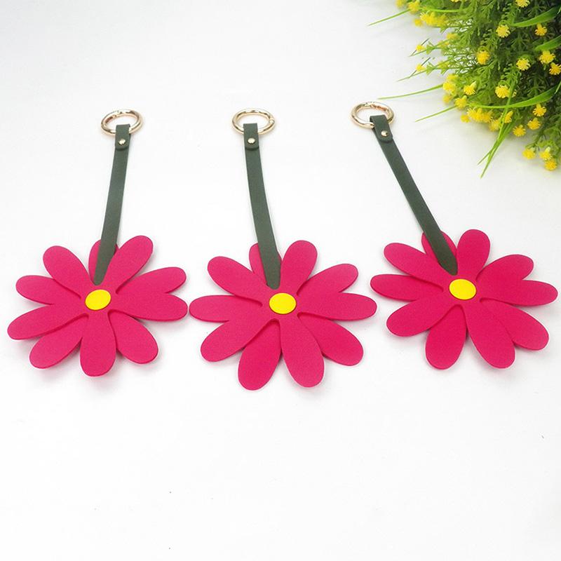 1 шт. ромашка орнамент искусственная кожа цветок брелок модная сумка шарм многофункциональный багаж кулон аксессуары ювелирные изделия декор