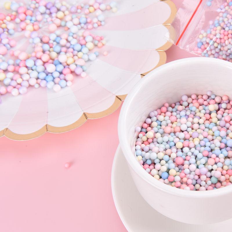 10 г/упак. круглый шарик из пенопласта цвета макарон для наполнителя, подарочная упаковка, подарочная упаковка