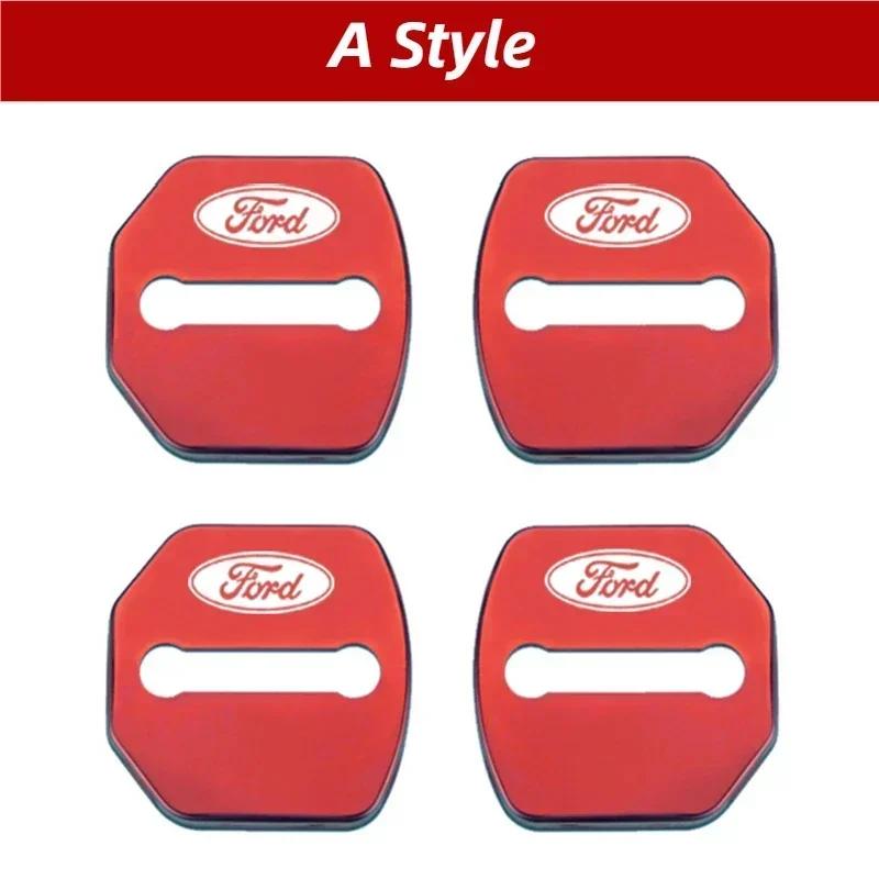 snpwz4 4Pcs Car Door Lock Logo Cover Decals for Ford Fiesta Focus Kuga Explorer Mondeo S-MAX Edge Taurus Territory Escort Escape
