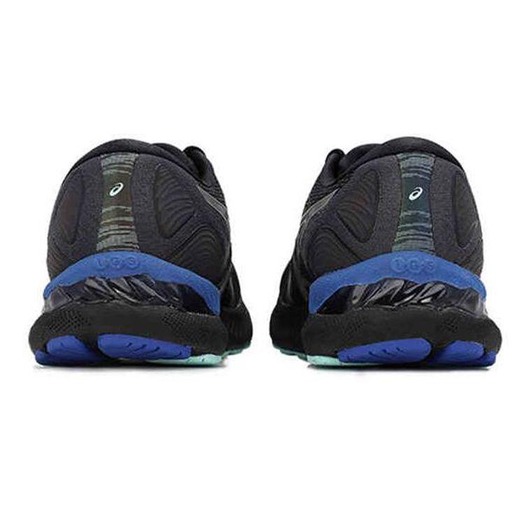 Asics Gel-Nimbus 23 Stability Профессиональная ткань Синтетическая кожа Низкий верх Марафонские беговые кроссовки Мужские кроссовки Черный Синий 1011B414-001