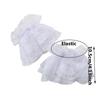 1 Pair Detachable Wrist Cuffs Sweet Floral Ruffled Elastic Hand Sleeve Black White Fake Cuffs Wristband Accessories