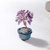 Natural Healing Rose Quartz 7 Chakra Jewelry Reiki Christmas Lucky Fortune Gemstone Crystal Tree for Decor