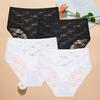 4 шт. женские кружевные трусики с высокой талией, сексуальное нижнее белье, прозрачные женские трусы, облегающие, больших размеров, брифы S-XXL
