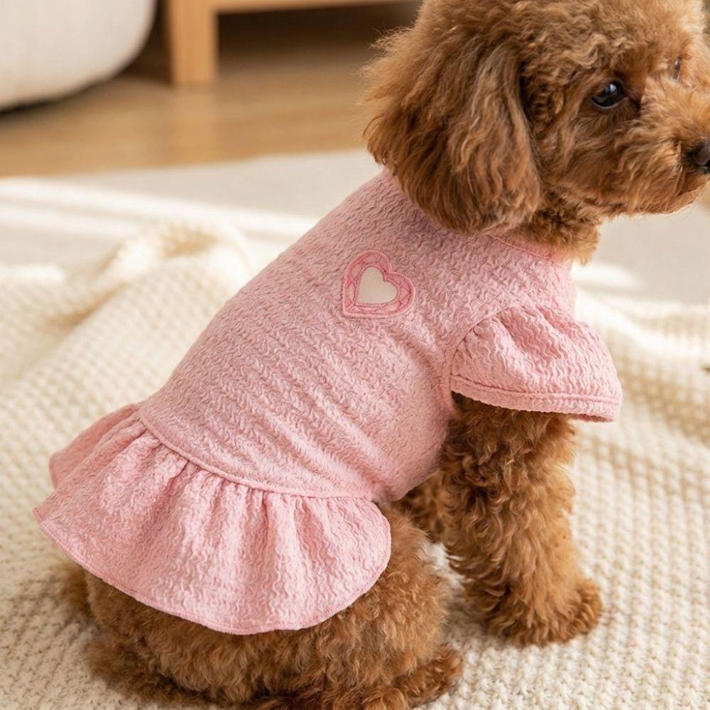 Breathable Mesh Pet Cake Skirt Ruffle Princess Apparel Cute Dog Costume  Daily Wear