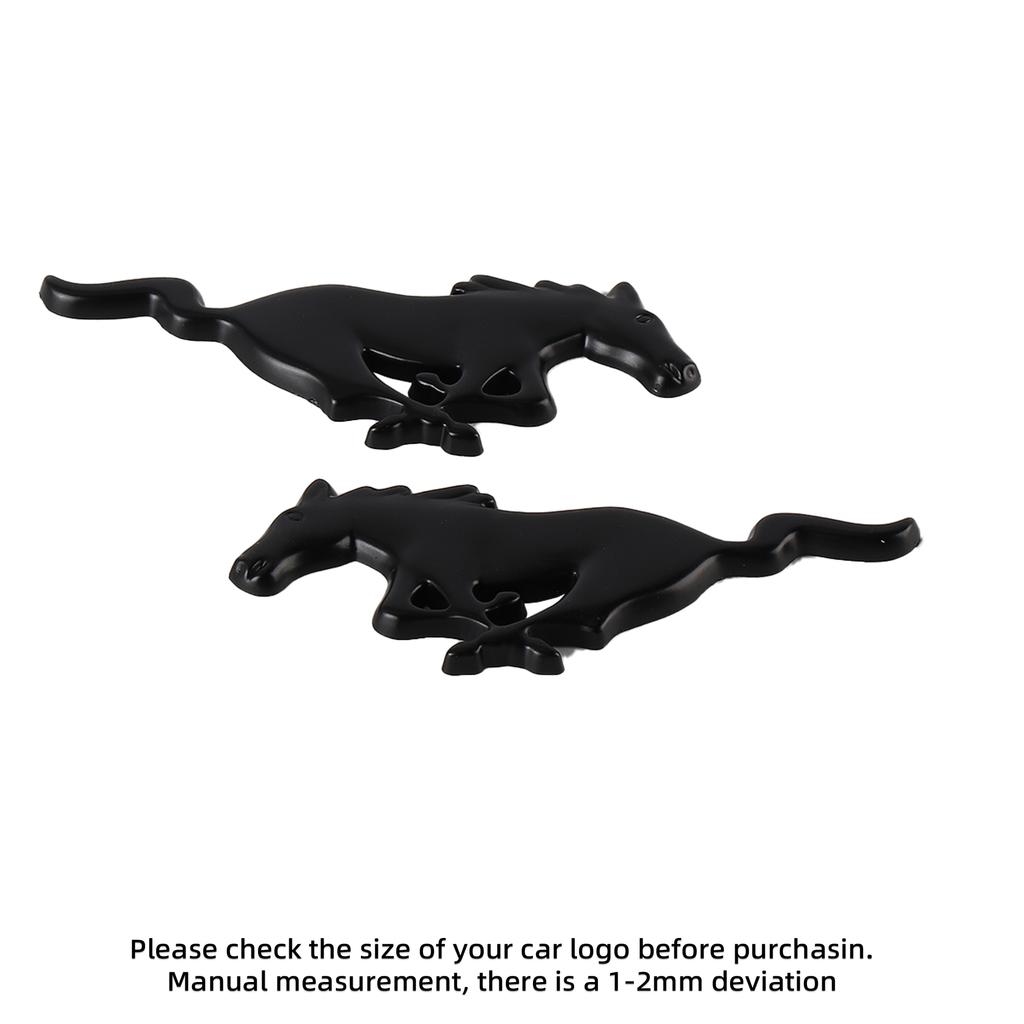 2PCS 7.5/11CM 3D Mustang Badge Running Horse Sticker For Ford Fiesta Focus Mondeo Kuga Edge Shelby GT Car Body Decoration Emblem