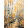 Oak Tree Art Serene Mountain Autumn Forest Cabin Landscape Butterfly Poster Canvas  Print Wall Art Room Home Decor Gift