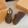 Британские ретро-кексы-лоферы 2024 года, осень-зима, новая мода, ленивые туфли с одной педалью, на толстой подошве, увеличивающие рост, из хлопка, женские