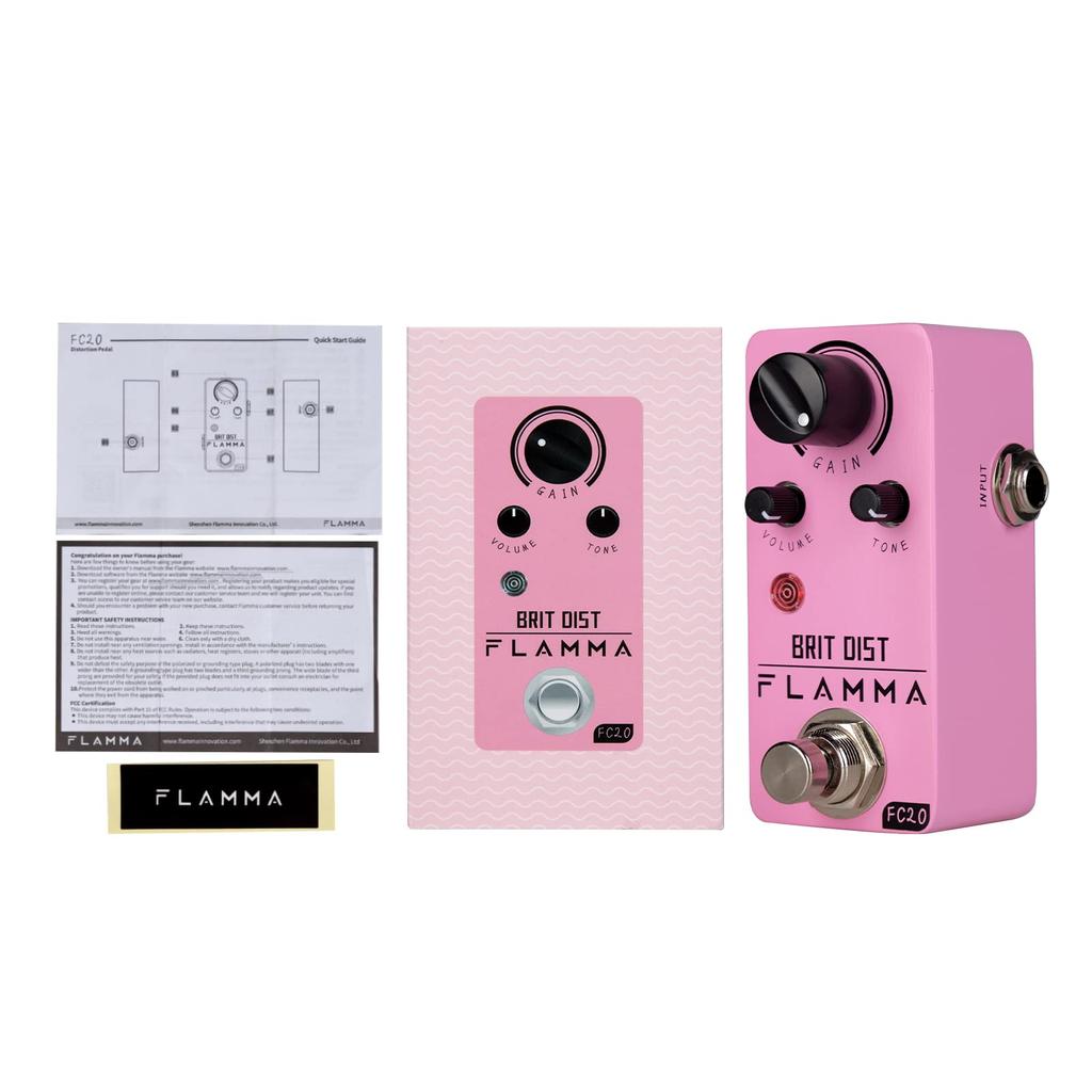 FLAMMA FC20 Pink Distortion Guitar Pedal