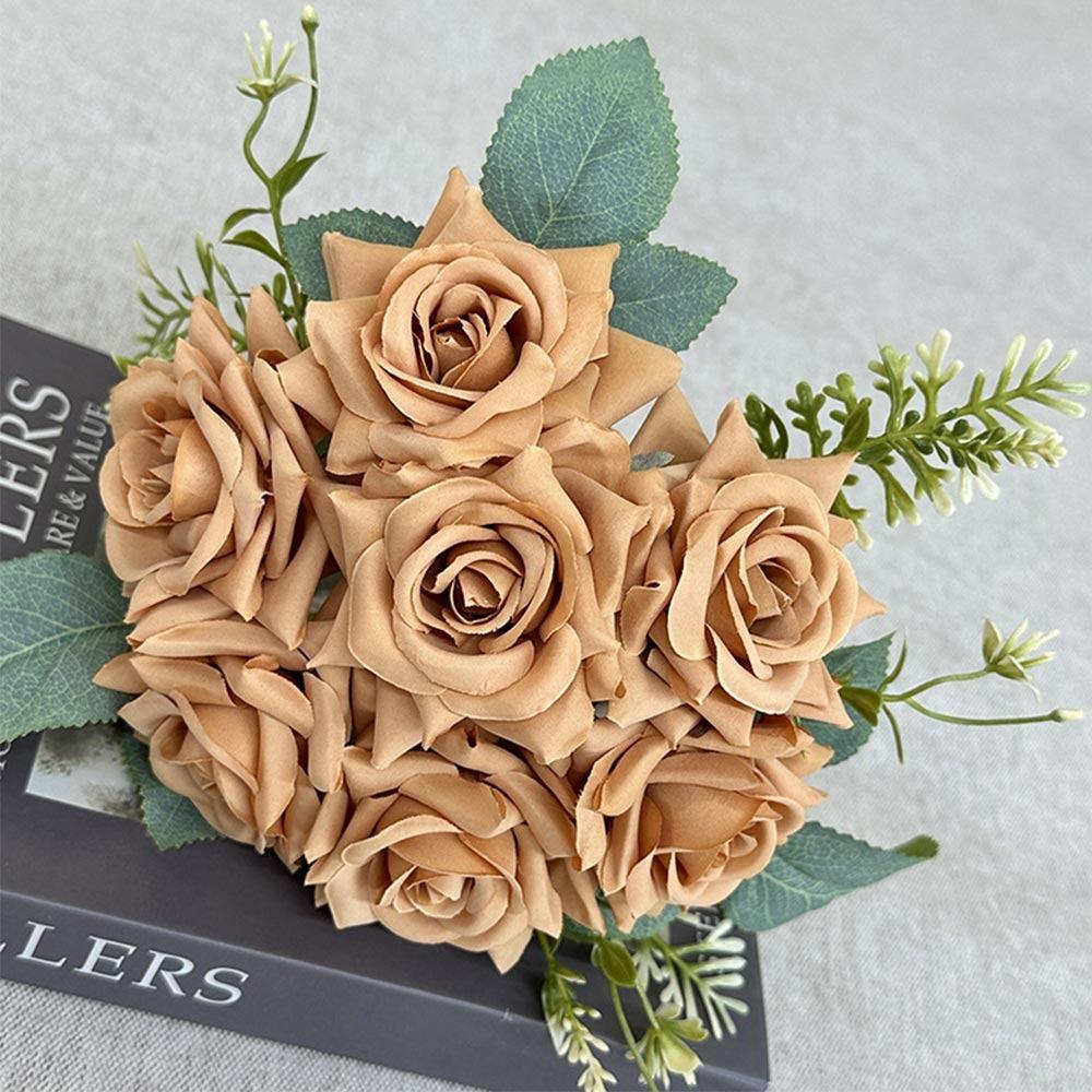 Multicolor Artificial Flower Rose Silk Petal Faux Rose Flower NEW Flower Bouquet  Party Supplies