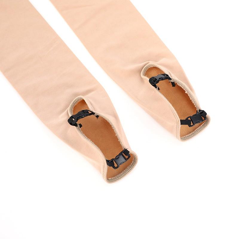 Kids Figure Skating Tights With Integrated Toe Cover Skin Black Full Half Coverage Fleece Lined 80% Synthetic Blend