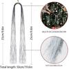 Silver Color Christmas Tree Metal Wire Tinsel Foil Fringe  Christmas Decoration Supplies