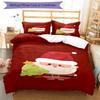 3pcs Christmas Santa Claus Bedding Set Duvet Cover Closure Includes 1 Duvet Cover & 2 Pillowcases, Soft and Comfortable for All Seasons.