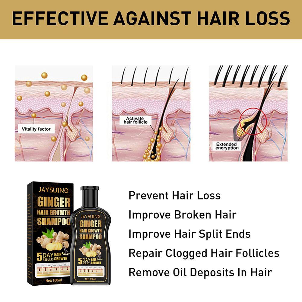 Натуральный имбирь, шампунь против седых волос, органическая краска для волос, перманентный черный шампунь для женщин, покрывает белые седые волосы, против выпадения волос
