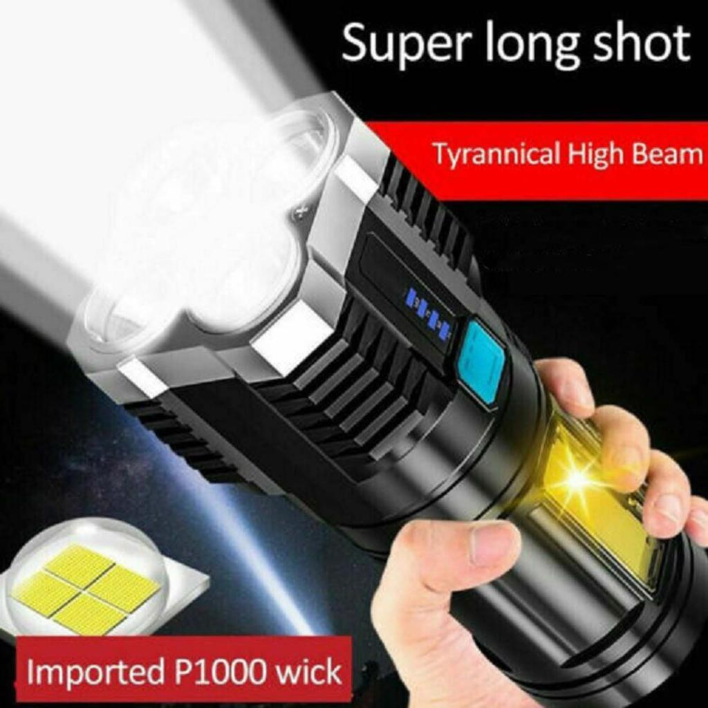 Outdoor Flashlight Usb High-Power Portable Lighting High-Endurance Patrol Camping Lights