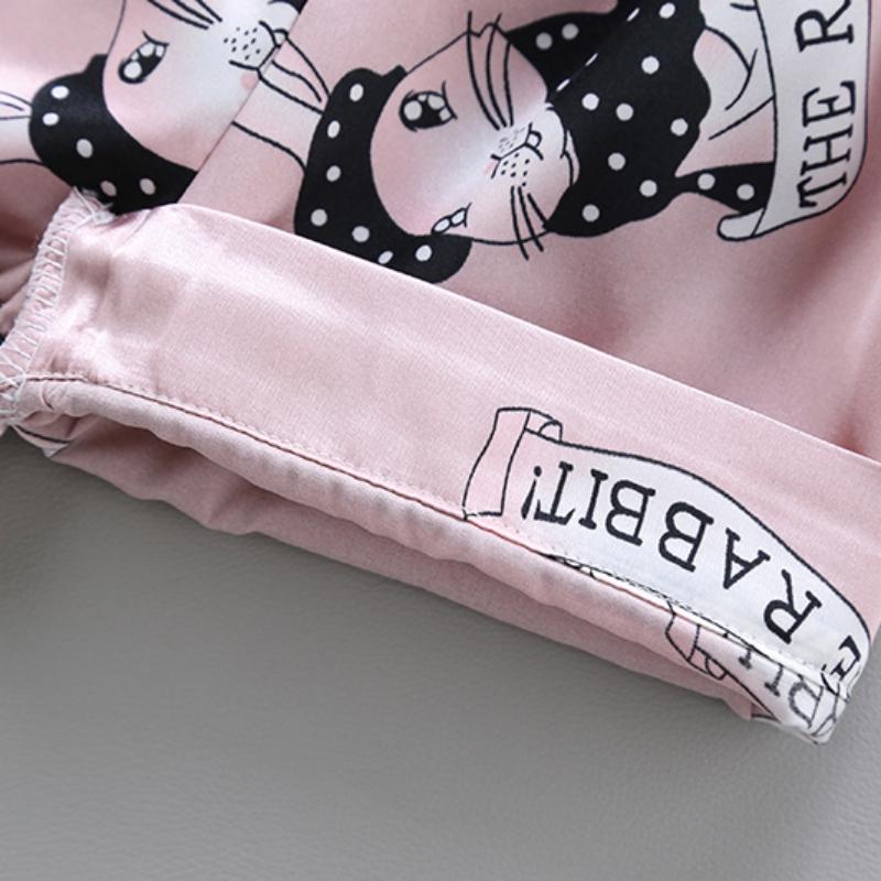 Детские пижамы, комплект одежды для малышей, детская одежда для сна с мультяшным принтом, осенняя хлопковая ночная рубашка для мальчиков и девочек, пижамы с животными, пижамный комплект