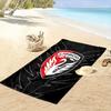 "Red and Black Swan Shield Emblem" Patterned beach towel quick dry perfect for travel outdoor sports jogging the beach and swimming