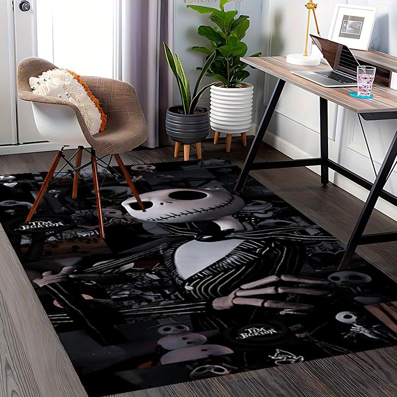 1pc Nightmare Before Christmas Carpet for Playroom Bedroom Living Room Sofa Home Decor,Game Area Rug Non-slip Floor Mat. D7280155
