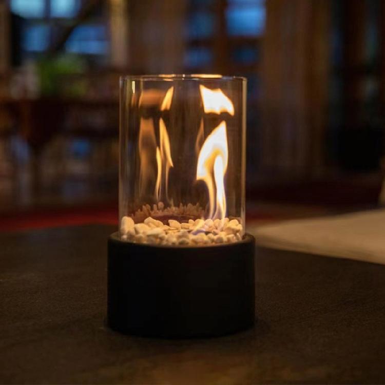 Decorative Metal Desktop Hearth Flameless Heater Safe For Small Areas Gas Heating Real Fire Hearth
