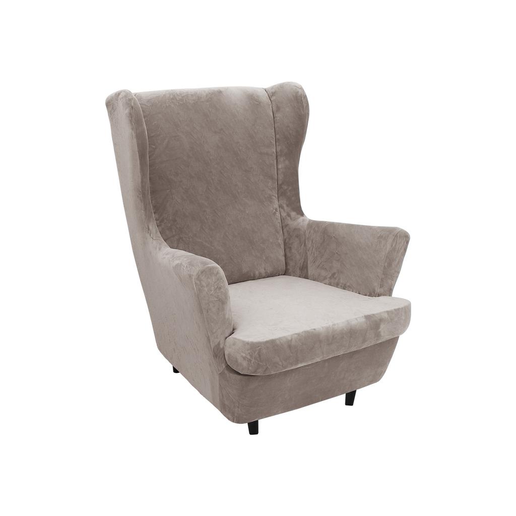 Чехлы для кресел с подголовниками, толстые чехлы для кресел с подголовниками из кораллового бархата, чехлы для диванов, чехлы для кресел с подголовниками, защитные чехлы для мебели в гостиной, сохраняющие тепло