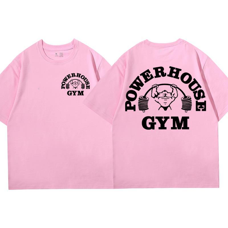Футболка с рисунком Powerhouse Gym для мужчин и женщин. Смешные оверсы