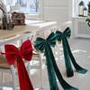 Yousheng Christmas Chair Sashes Bows Large Velvet Chair Cover Back Tie Supplies for Christmas Banquet Home Wedding Event Holiday Party Decor