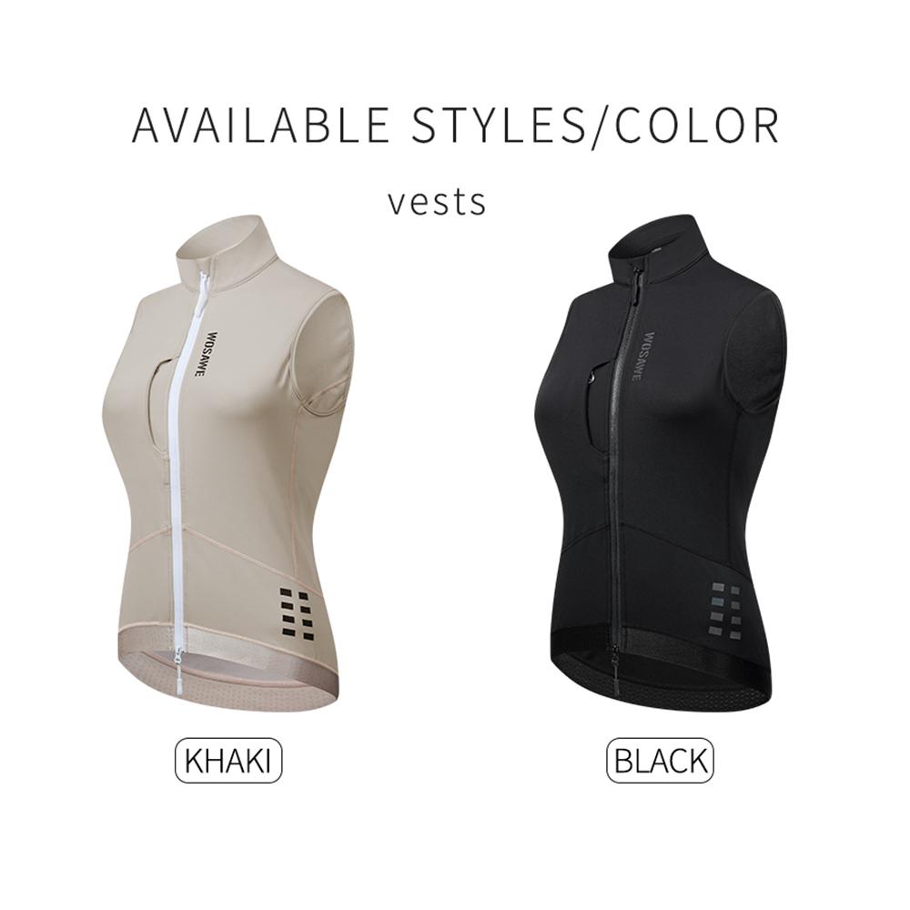 WOSAWE осень/зима женский ветрозащитный флисовый жилет без рукавов флисовый ударопрочный силиконовый амортизирующий дышащий дорожный велосипедный костюм