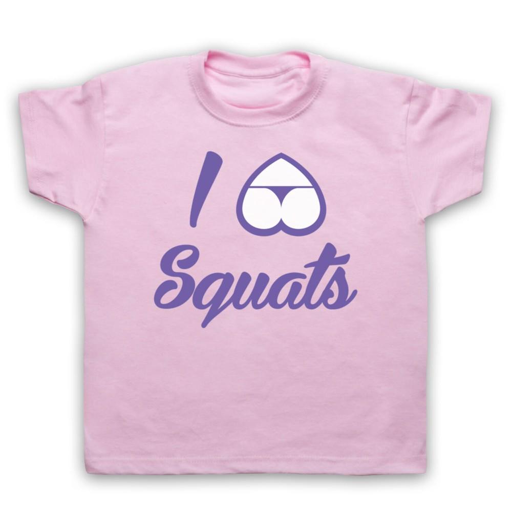 Ich liebe Kniebeugen Damen Fitnessstudio Workout Slogan Sexy Kinder Kinder T-Shirt