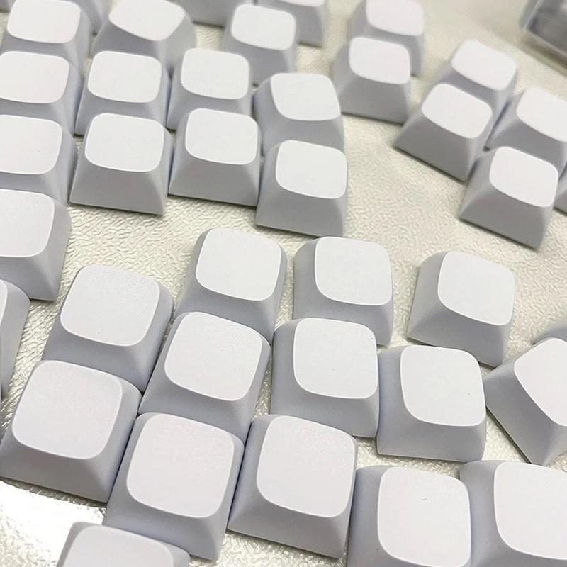 Пустой набор из 104 клавиш, белые кейкапы, высота XDA, PBT, для минималистичных клавиатур, простые кейкапы