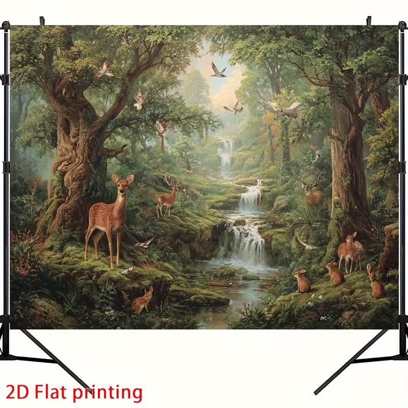 2D Баннер-фон для фотосъемки «Зачарованный лесной зверь»