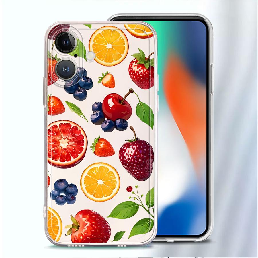 Мягкий чехол для телефона с фруктами и чили для iPhone 17 Pro Max 12 Mini 15 XS Max 13 Pro 16 7 8 Air 14 Plus XR 11