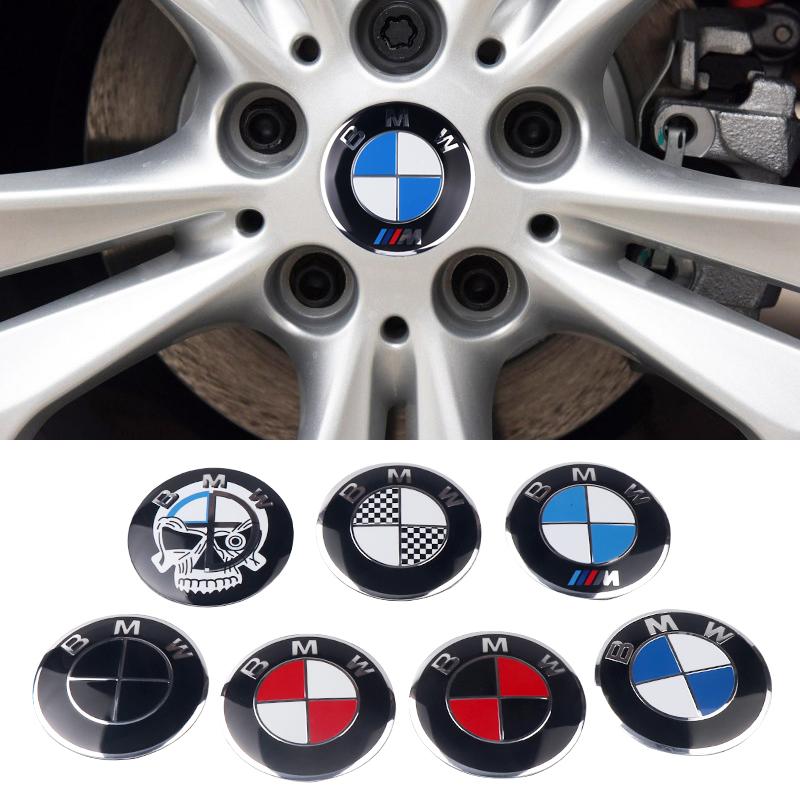 56/60/65mm Car Badge Wheel Center Cover Decal Hub Cap Decor Sticker Auto Modification Accessories For BMW M E36 E46 E60 E90 E39